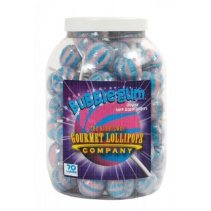 Gourmet Lollipops Company Bubblegum jar 70 pcs